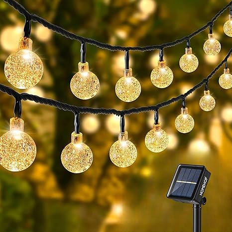 Decorative Solar Light, LED, Outdoor Led Crystal Ball String Light