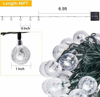 Decorative Solar Light, LED, Outdoor Led Crystal Ball String Light